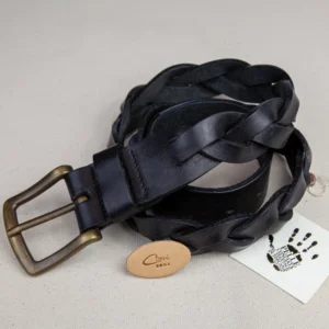 Cintura nera a treccia