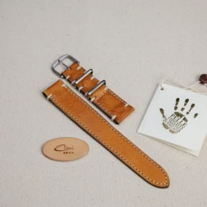 Cinturino-in-cuoio-giallo-passanti-acciaio-20-18-ciani-roma