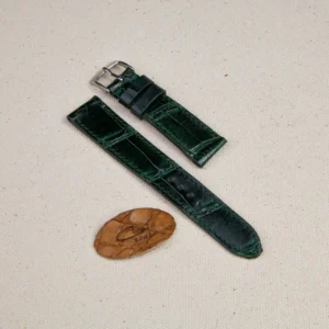 Cinturino in pelle con stampa cocco verde smeraldo 18-16 11.5-6.5 2