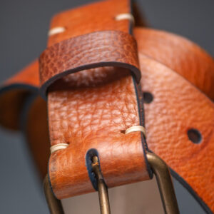 Cinta in Pelle Martellato Marrone Cognac