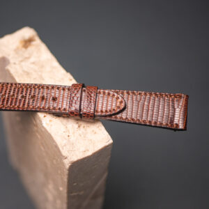 Cinturino in Pelle Lucertola Marrone Classico