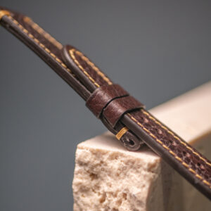 Cinturino in Pelle Martellato Marrone Testa di Moro