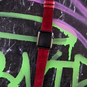 cinturino-per-apple-watch-in-pelle-scamosciata-rosso scuro